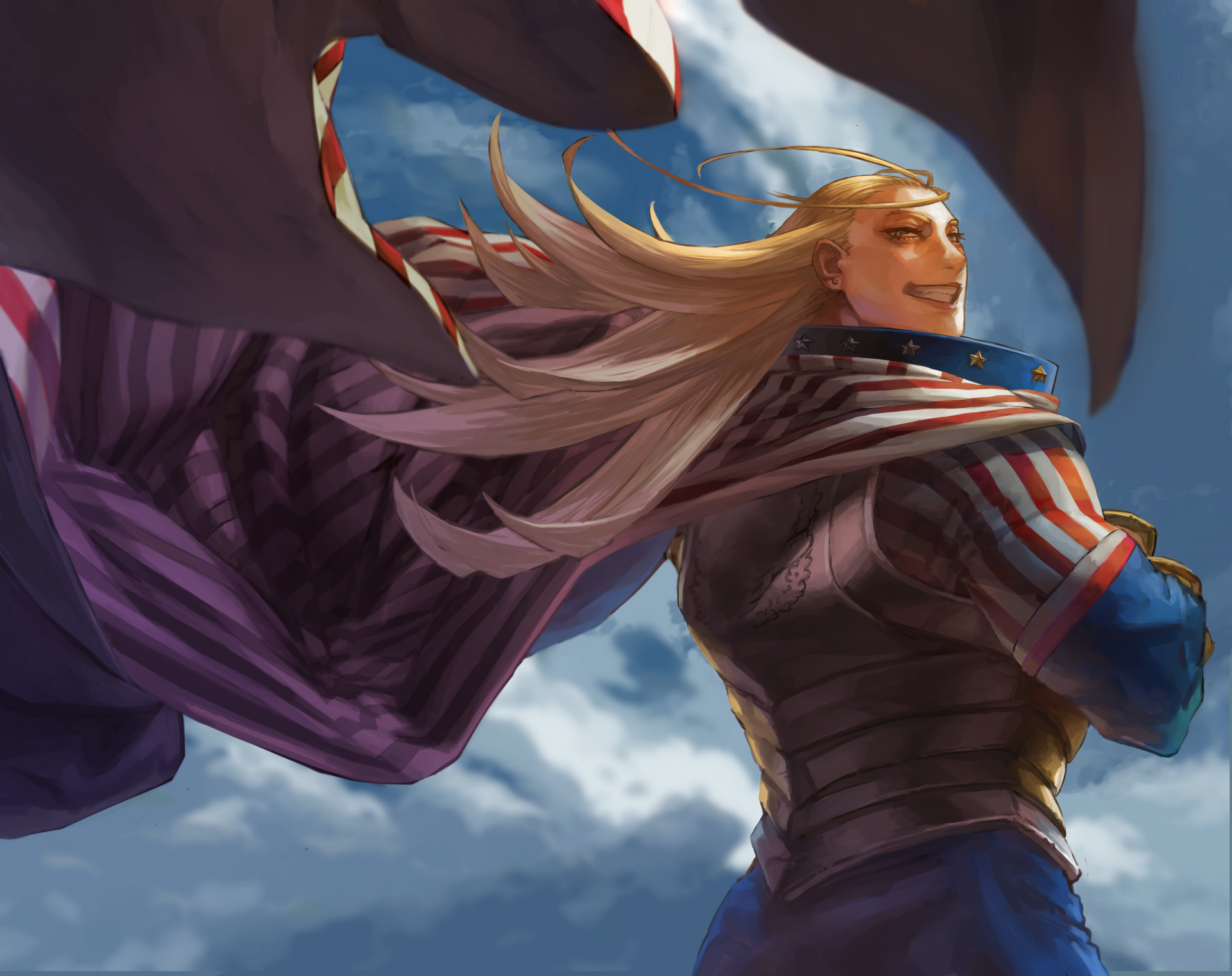 Download Anime My Hero Academia Cathleen Bate Star And Stripe HD Wallpaper by 四方山与太話