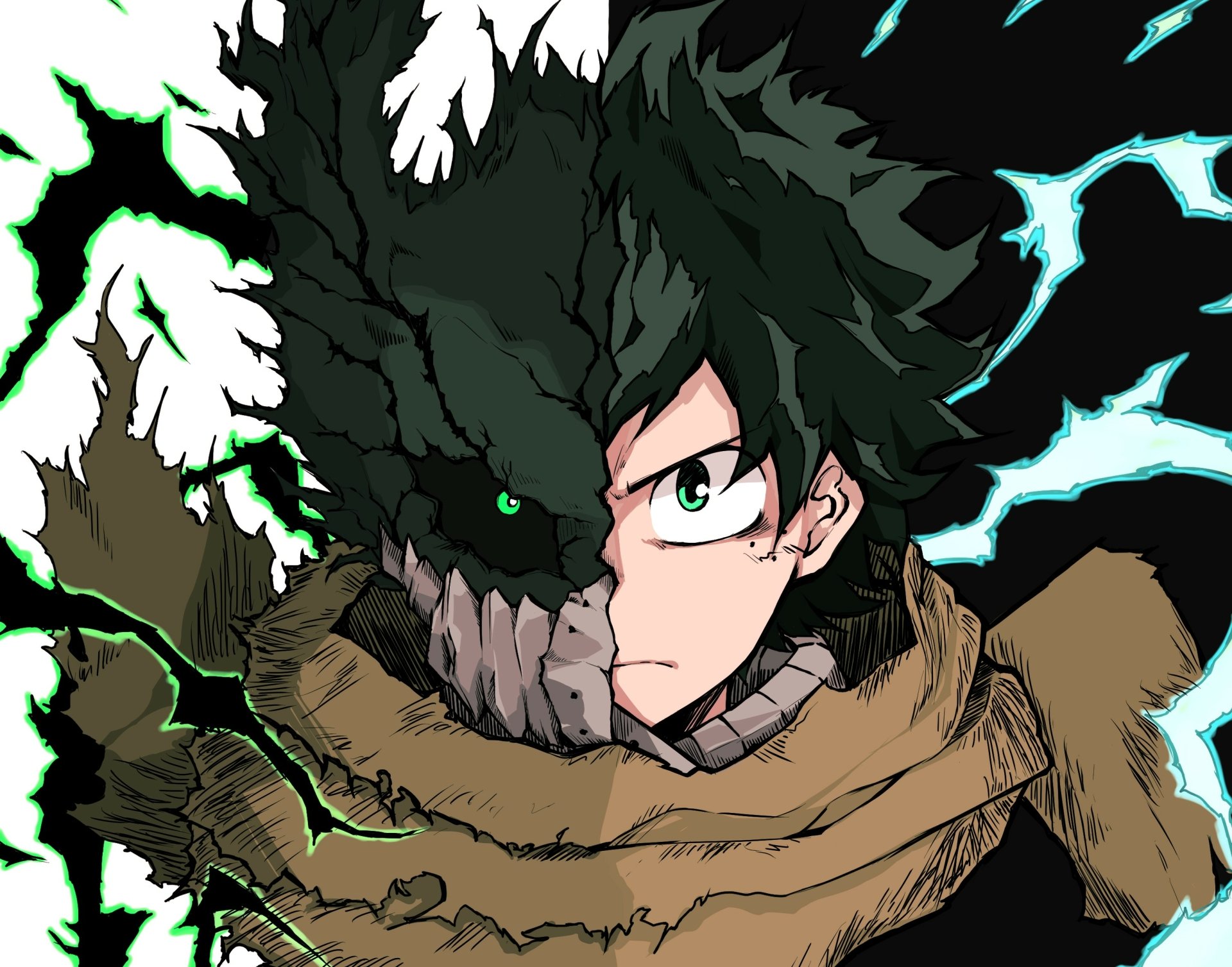 Download Anime My Hero Academia Izuku Midoriya Dark Deku HD Wallpaper ...