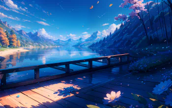 アニメ NOCTURNAL LANDSCAPE 3840x2160 Anime Landscape, Sunset, Clouds, Sky, Night for U