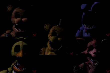 Withered Freddy (Five Nights at Freddy's) Golden Freddy (Five Nights At Freddy's) video game Five Nights At Freddy's 2 Five Nights at Freddy's HD Desktop Wallpaper | Background Image