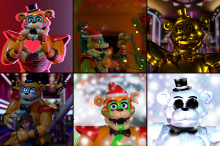 Glamrock Freddy (Five Nights at Freddy's) video game Five Nights at Freddy's: Security Breach Five Nights at Freddy's HD Desktop Wallpaper | Background Image