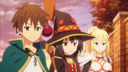  Kazuma, Megumin, and Darkness