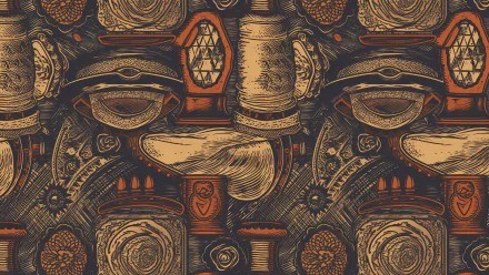  Desktop background of random western items