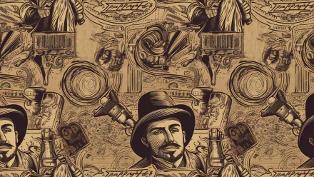  Desktop background of western cowboys