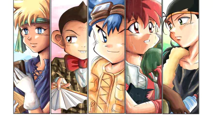 HD desktop wallpaper and background featuring characters from the anime Bakusō Kyōdai Let's & Go!!, showcasing a vibrant and colorful design.