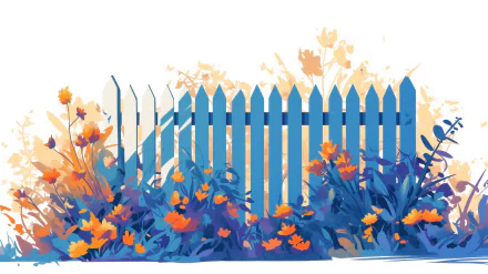 fence garden fence flower garden landscape HD Desktop Wallpaper | Background Image