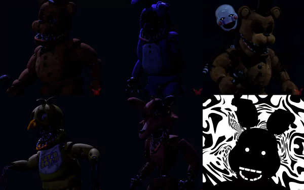 Golden Freddy (Five Nights At Freddy's) Withered Freddy (Five Nights at Freddy's) video game Five Nights At Freddy's 2 Five Nights at Freddy's HD Desktop Wallpaper | Background Image