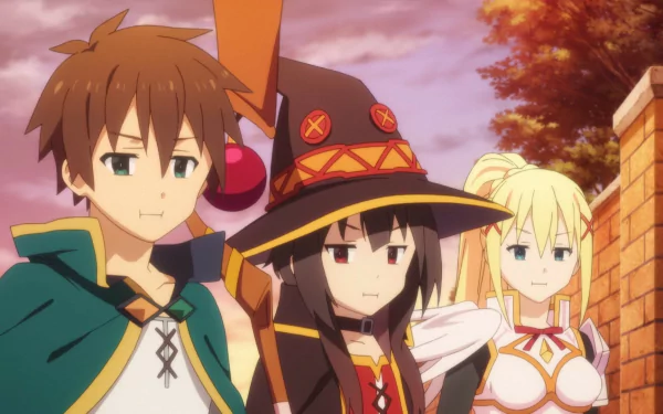  Kazuma, Megumin, and Darkness