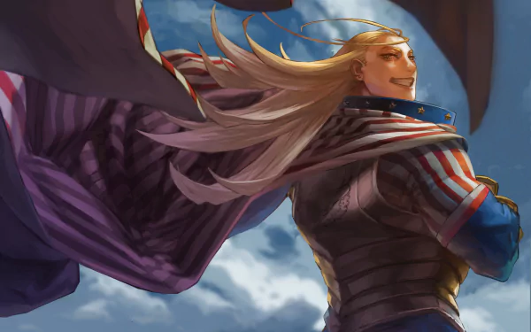 Anime My Hero Academia Cathleen Bate Star and Stripe HD Desktop Wallpaper | Background Image