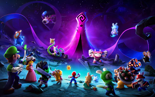 Mario + Rabbids Sparks of Hope HD Desktop Wallpaper | Background Image