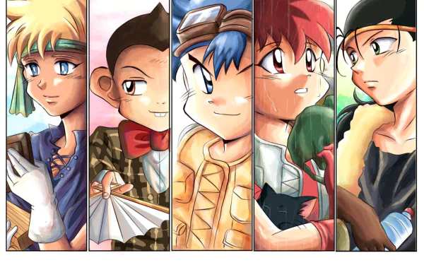 HD desktop wallpaper and background featuring characters from the anime Bakusō Kyōdai Let's & Go!!, showcasing a vibrant and colorful design.