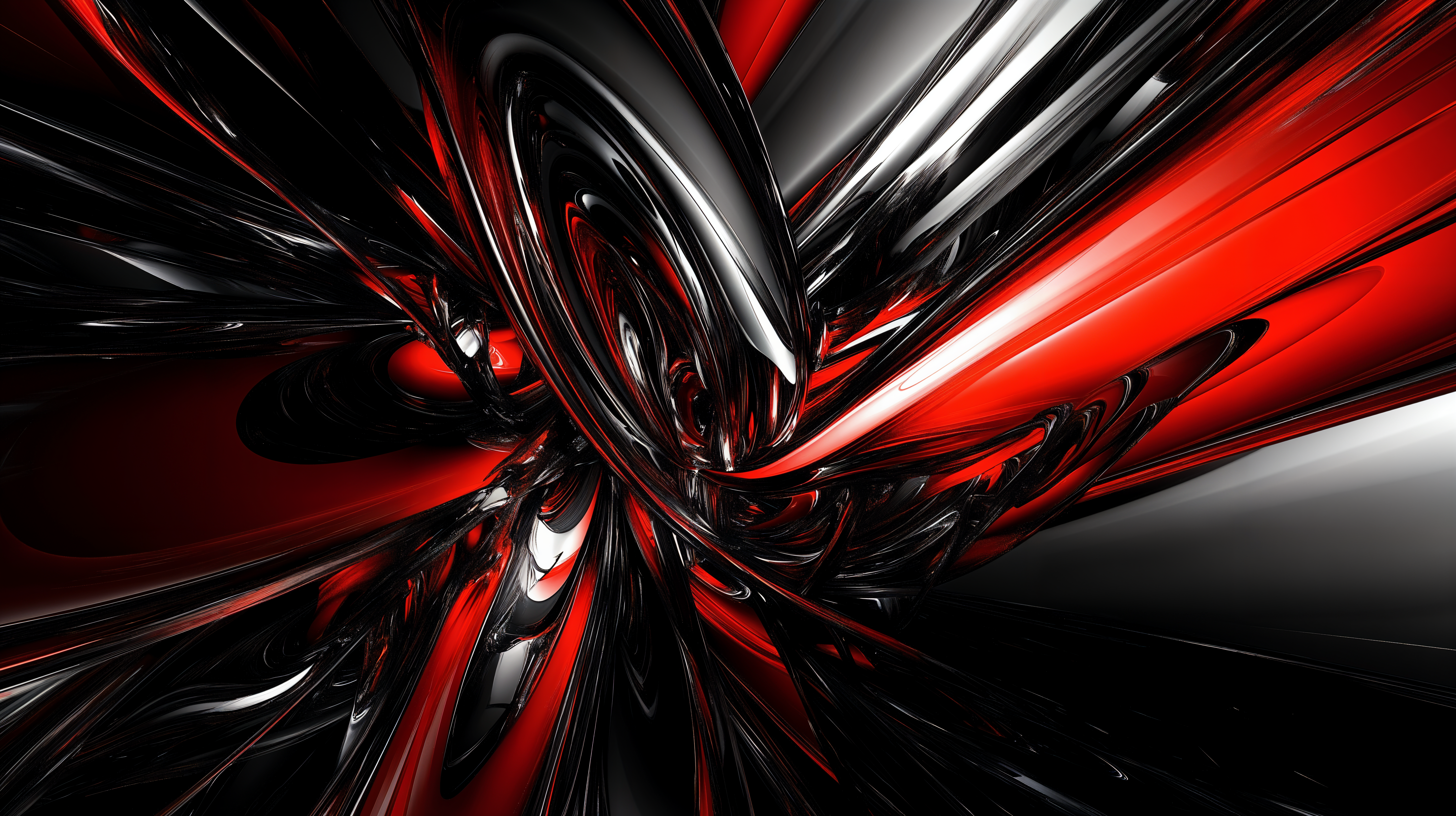 Dynamic Red and Black Abstract 4K Ultra HD Wallpaper by CelestialCanvas