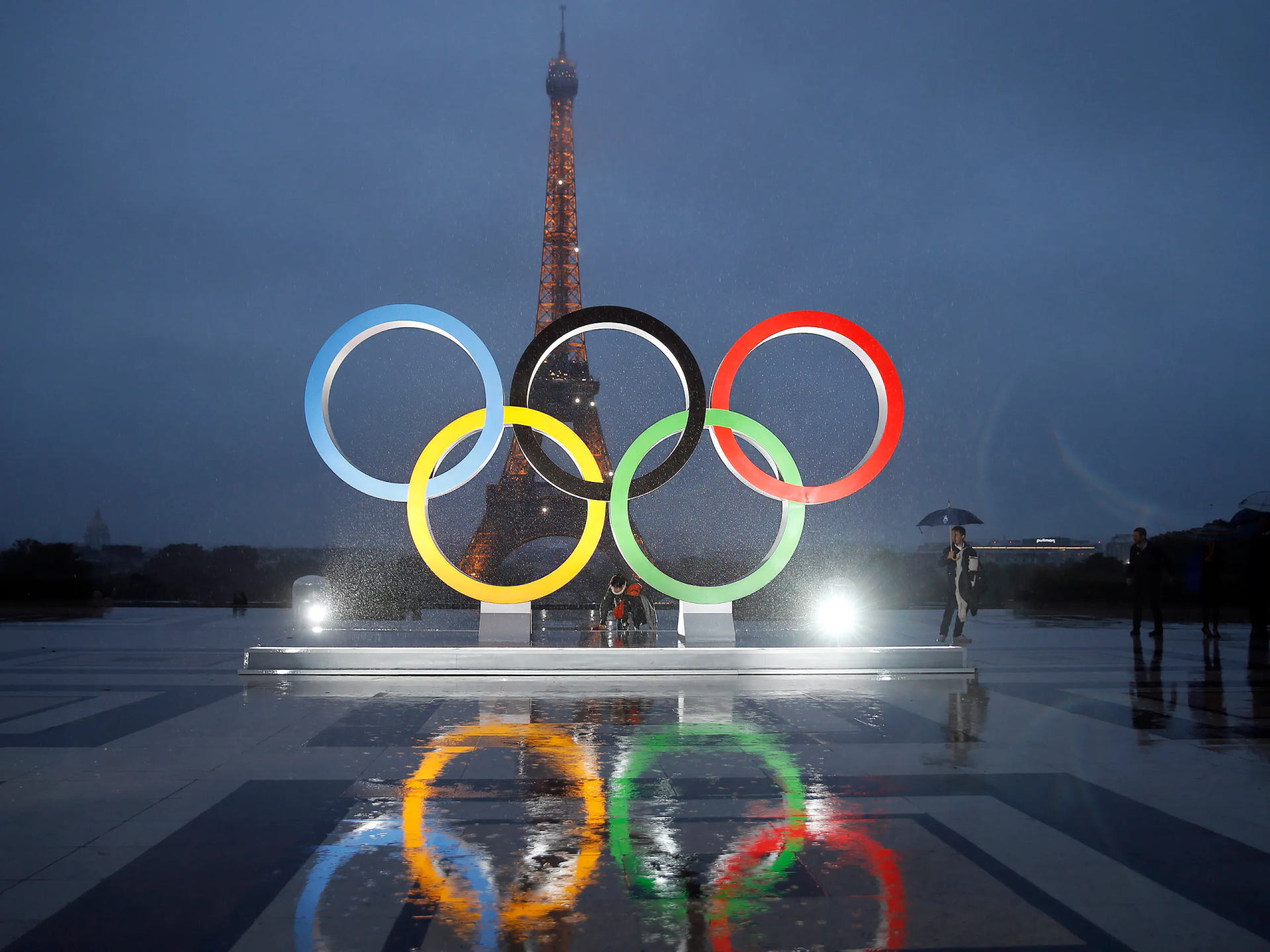 A stunning HD wallpaper featuring the Eiffel Tower, symbolizing the Olympic Games Paris 2024, showcasing the spirit of sports and celebration in the heart of France.