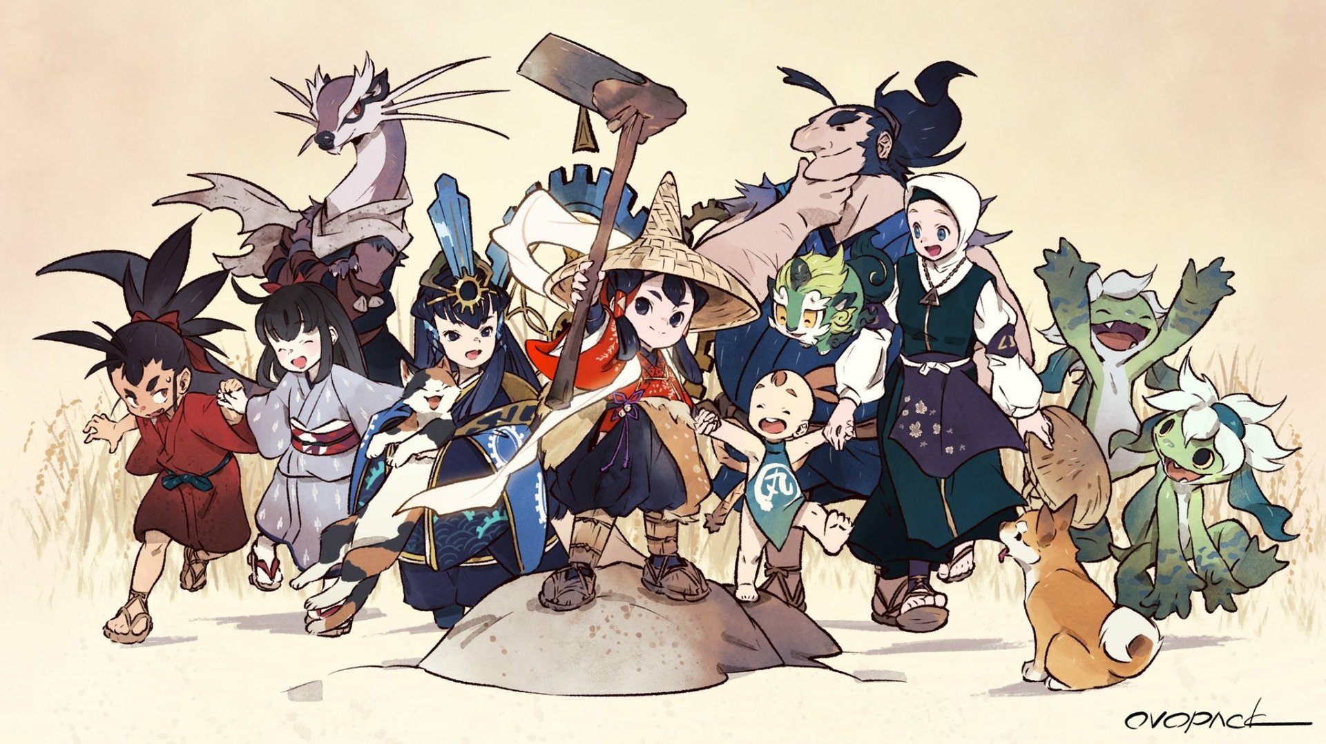 Download Anime Sakuna: Of Rice And Ruin HD Wallpaper by 村山竜大