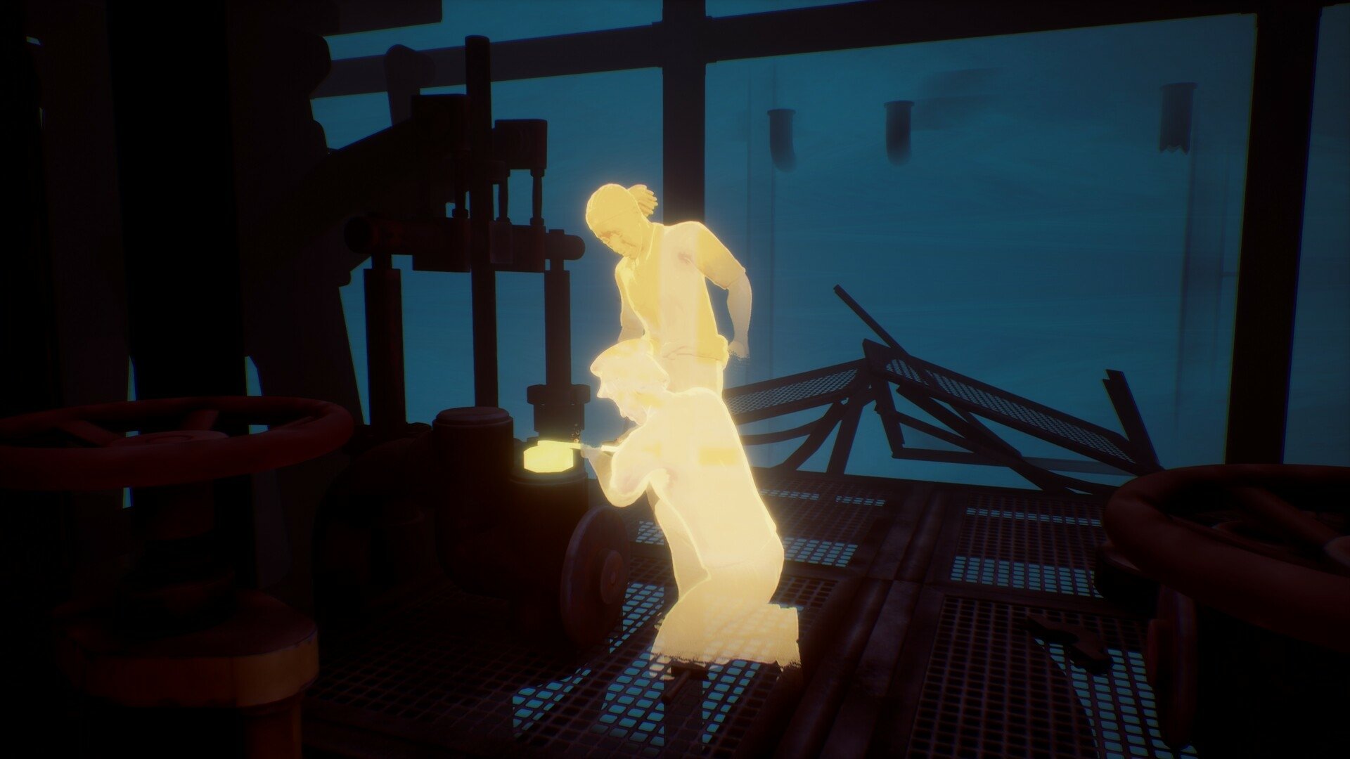 HD desktop wallpaper featuring imagery from the video game Thalassa: Edge of the Abyss, showcasing its unique aesthetic and immersive environment.