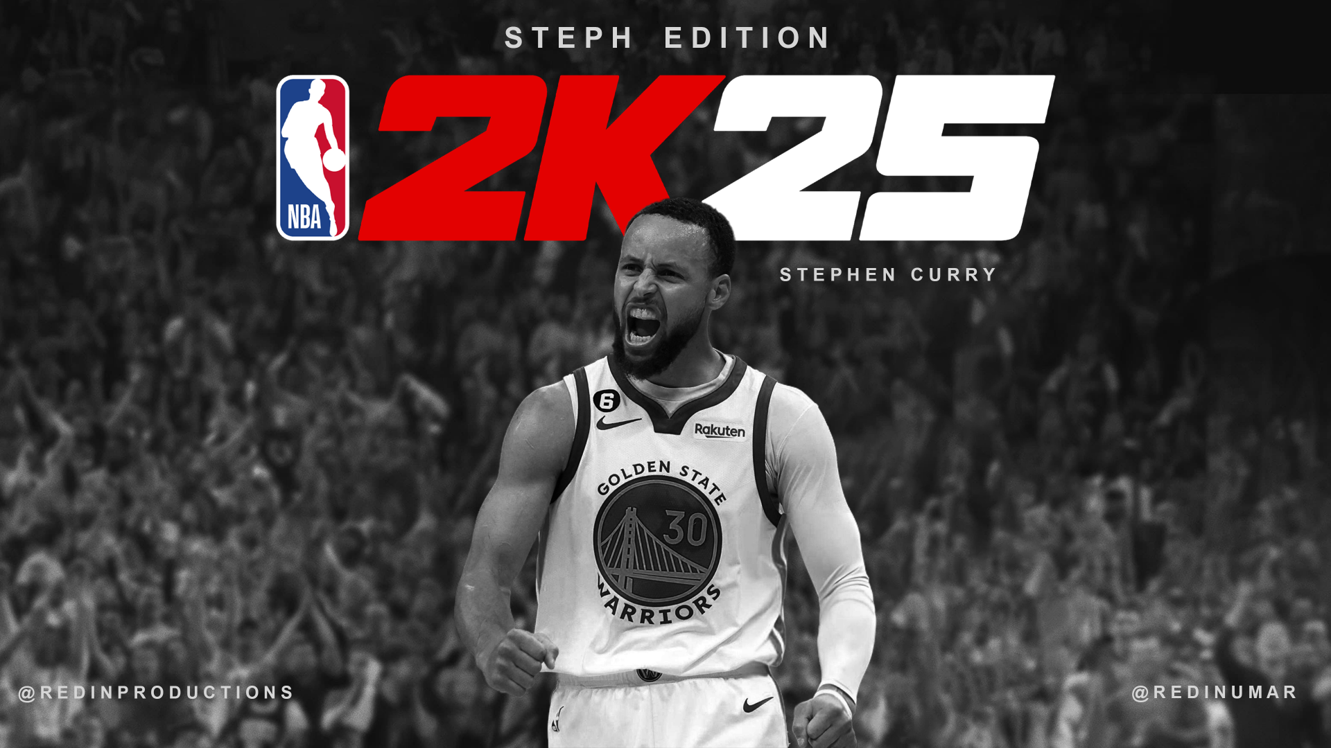 Stephen Curry featured in a dynamic 4K Ultra HD NBA 2K25 PC desktop wallpaper, showcasing the Steph Edition with vibrant, bold graphics.