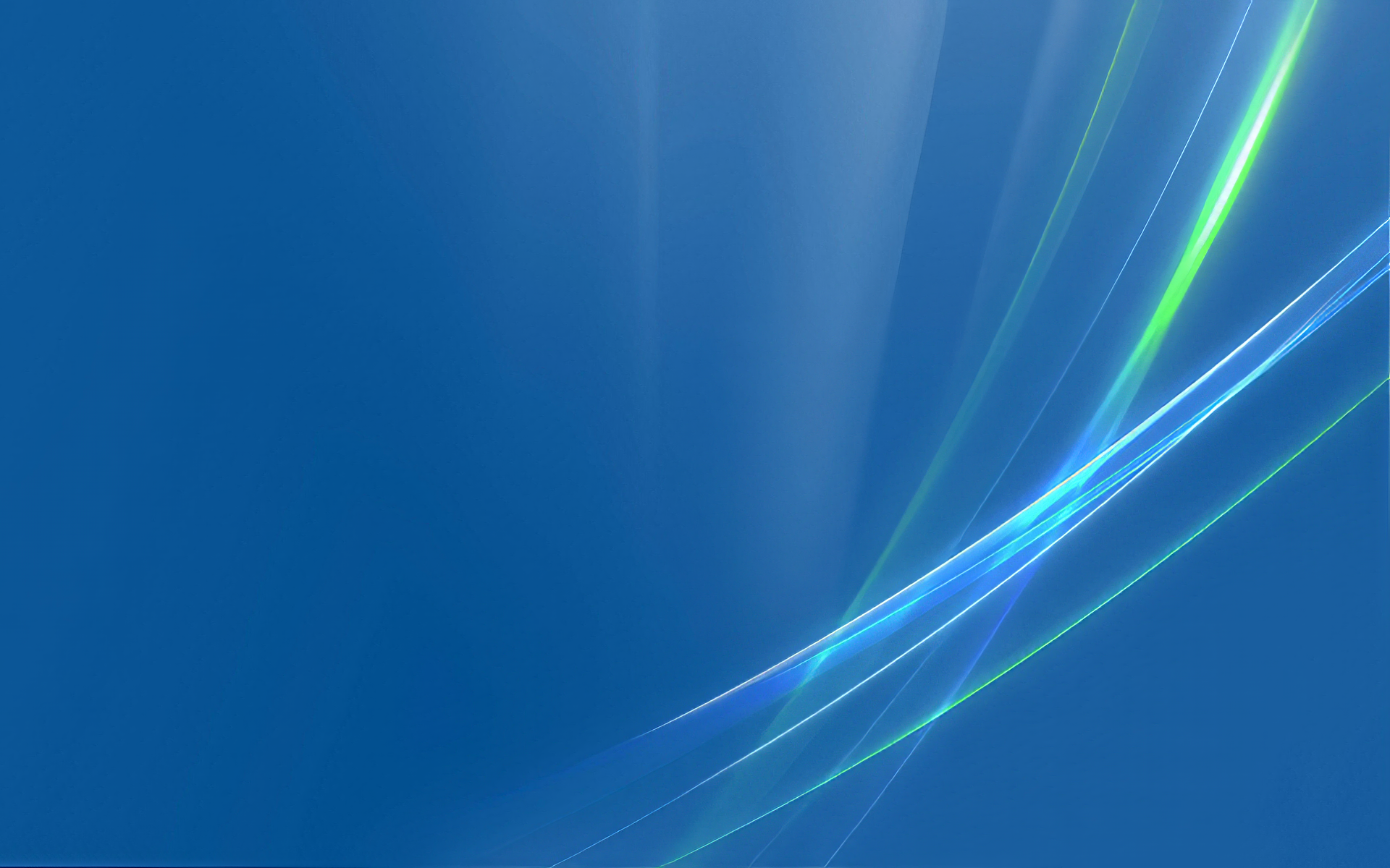 A vibrant HD desktop wallpaper featuring the Frutiger Aero design, showcasing smooth blue gradients and flowing light streaks for a modern aesthetic.
