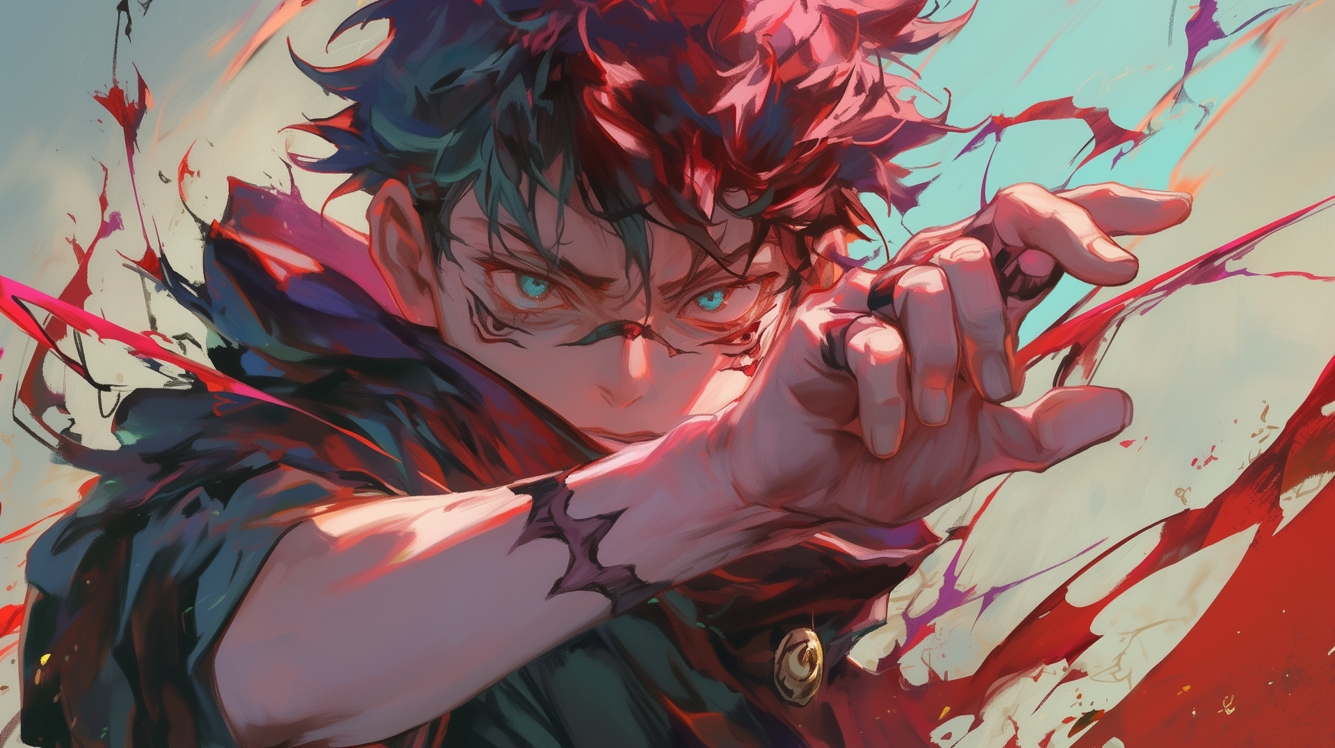 Yuji Itadori HD: AI-Enhanced Jujutsu Kaisen Wallpaper Power