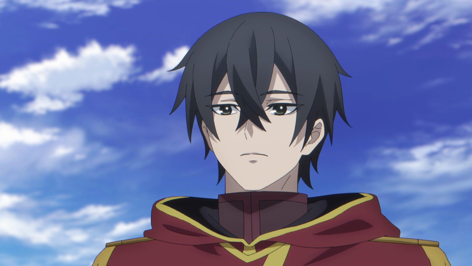 A character from The Strongest Magician in the Demon Lord's Army was a Human gazes into the distance against a blue sky, showcased in this captivating HD desktop wallpaper.