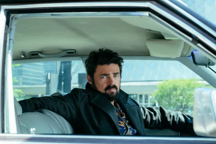 HD wallpaper featuring Karl Urban as Billy Butcher from the TV show The Boys (2019), showcasing the character's intense demeanor and unique style.