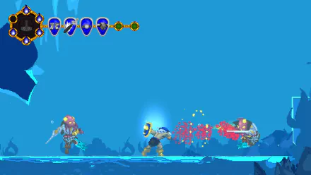 HD desktop wallpaper featuring imagery from the video game Volgarr the Viking II, showcasing vibrant artwork and epic scenes from this engaging platformer.