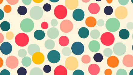 A vibrant HD desktop wallpaper featuring an artistic polka dot pattern, adding a playful and modern touch to any background setting.