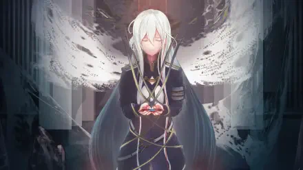 A captivating 4K Ultra HD wallpaper featuring Vladilena Milizé from the anime Eighty Six, showcasing her with a serene expression and intricate details in a dynamic background.