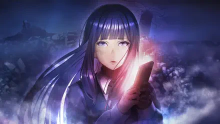 An anime character stands in a mysterious setting, holding a device that glows with light. This HD wallpaper captures the atmosphere of Lockdown Zone: Level X.