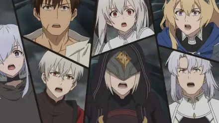 A striking HD anime wallpaper featuring a collage of characters with expressions of shock and determination, capturing the essence of I Parry Everything.