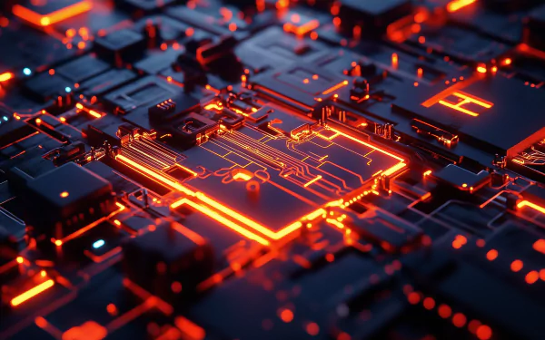 microchip circuit glow technology HD Desktop Wallpaper | Background Image
