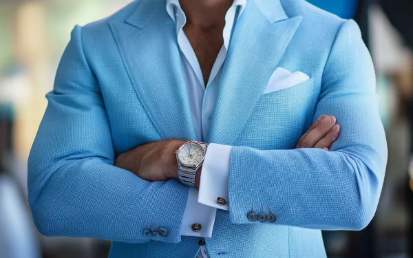 A man in a stylish suit embodies a preppy aesthetic, creating a polished look that serves as an HD desktop wallpaper and background.