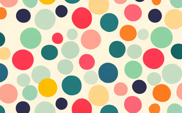 A vibrant HD desktop wallpaper featuring an artistic polka dot pattern, adding a playful and modern touch to any background setting.