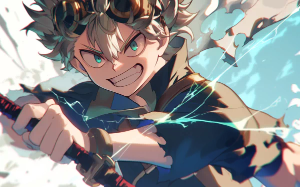 A stunning HD desktop wallpaper featuring Asta from the anime Black Clover, showcasing vibrant colors and dynamic artwork that captures the spirit of the series.