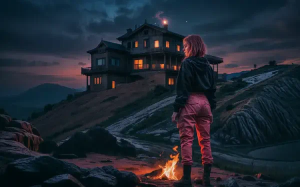 dark abandoned post apocalyptic woman Melancholic HD Desktop Wallpaper | Background Image