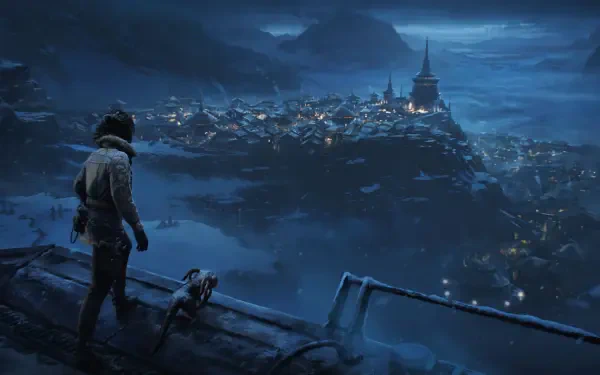 An HD desktop wallpaper featuring imagery from Star Wars Outlaws, a video game developed by Ubisoft, capturing the essence of the Star Wars universe.