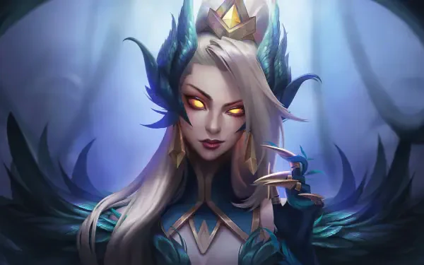 HD desktop wallpaper featuring Zyra from League of Legends, capturing her striking, botanical aesthetic in an immersive video game design.