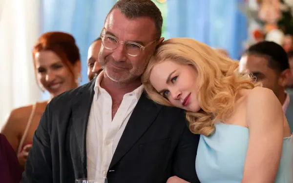 HD wallpaper featuring Nicole Kidman and Liev Schreiber from the TV show *The Perfect Couple*. A striking background for fans of the series.