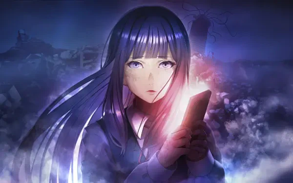 An anime character stands in a mysterious setting, holding a device that glows with light. This HD wallpaper captures the atmosphere of Lockdown Zone: Level X.