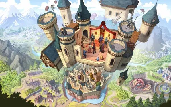 A captivating HD desktop wallpaper featuring imagery from the video game The Elder Scrolls: Castles, showcasing the game's medieval aesthetic and rich landscapes.