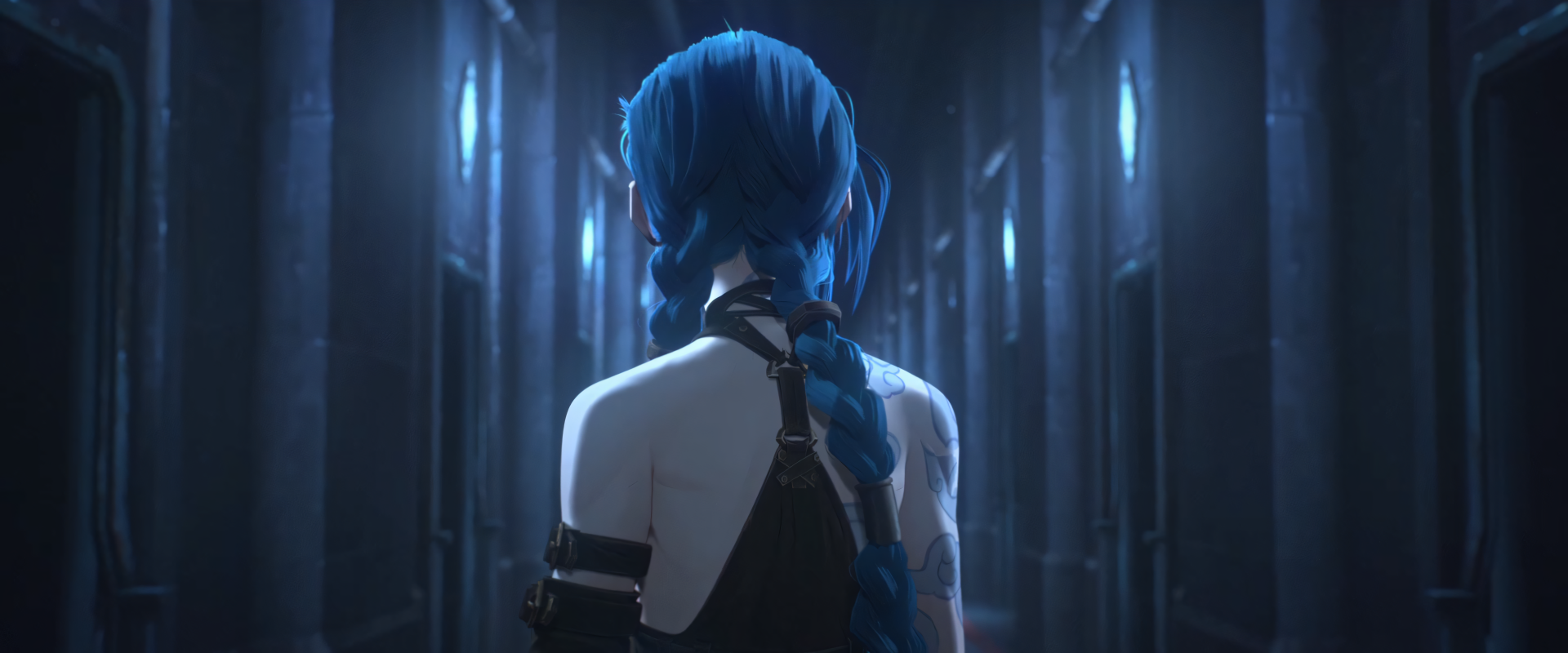 4K Ultra HD PC desktop wallpaper featuring a character from Arcane Season 2, showcasing the TV show’s dark and atmospheric aesthetic.