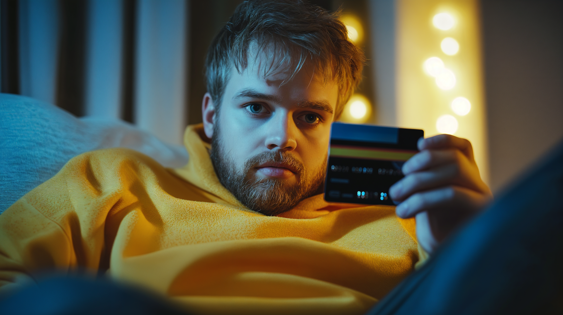 Download Credit Card Credit Card Debt Man Casual Wear Indoor 4k Ultra HD Wallpaper by robokoboto