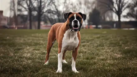 boxer (dog) dog pet grass HD Desktop Wallpaper | Background Image