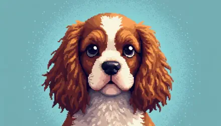 A detailed 4K Ultra HD depiction of a cocker spaniel, showcasing its expressive eyes and soft, curly fur against a vibrant background.