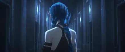 4K Ultra HD PC desktop wallpaper featuring a character from Arcane Season 2, showcasing the TV show’s dark and atmospheric aesthetic.