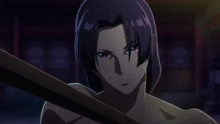 HD PC desktop wallpaper featuring Jinshi from The Apothecary Diaries with a dark, intense expression and atmospheric background.