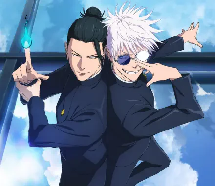 Anime Jujutsu Kaisen Suguru Geto Satoru Gojo Gojo & Geto HD Desktop Wallpaper | Background Image