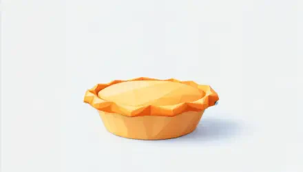 A vibrant, geometric orange pie with a scalloped edge, set against a clean background, serves as a striking 4K Ultra HD PC desktop wallpaper and background.