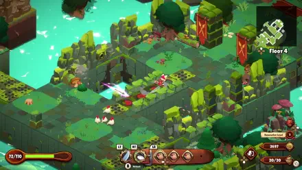 A vibrant HD PC desktop wallpaper featuring gameplay from the video game Cuisineer, showcasing lush landscapes, unique characters, and engaging elements in a colorful environment.