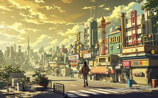 Stunning 4K Ultra HD Wallpaper of an Enchanting Anime City by ...