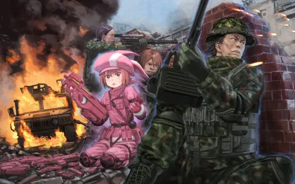 Anime Sword Art Online Alternative: Gun Gale Online HD Desktop Wallpaper | Background Image